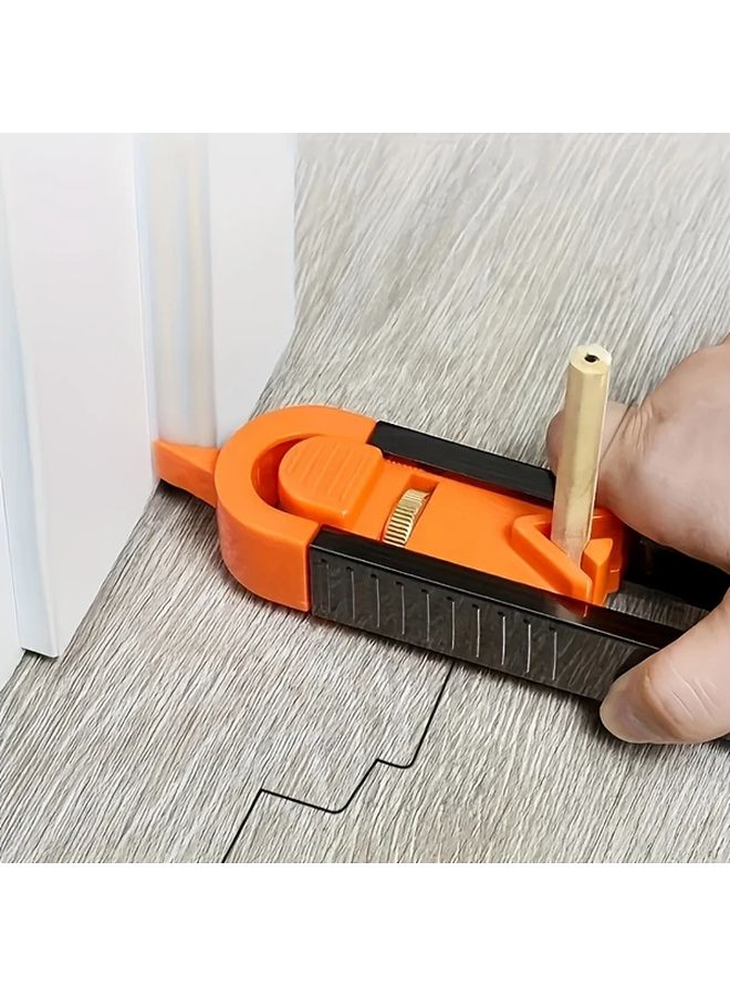 Orange Profile Gauge Locking Mechanism Adjustable Contour Marking Ruler - Image 3