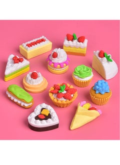 Y&D Food Erasers, 3D Mini Puzzle Desert Fruit Erasers for Kids, Fun Gifts Prizes Kids Classroom, Pencil Random 40 Blocks  - Image 2
