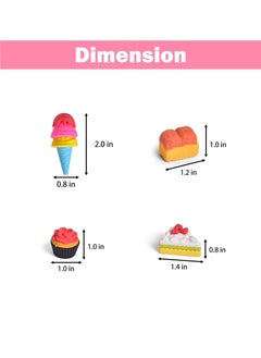 Y&D Food Erasers, 3D Mini Puzzle Desert Fruit Erasers for Kids, Fun Gifts Prizes Kids Classroom, Pencil Random 40 Blocks  - Image 5