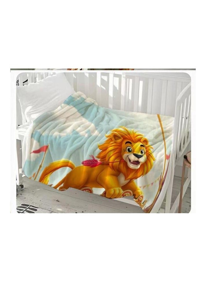 general Children's or student cartoon flannel thin blanket (warm and comfortable, suitable for sleep, games) 100cm*150cm - 417 - Image 3