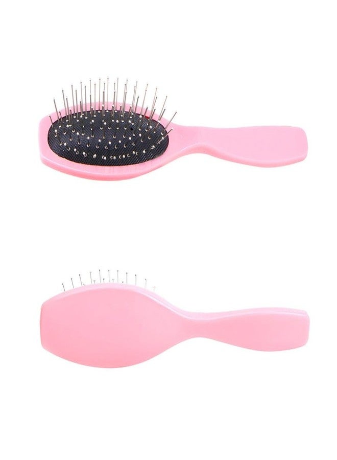 VIVIAN Classic Cushion Pink Hair Brush, Anti-static ball tips, for Grooming, Straightening, Detangling Hair, Ideal for Men & Women - Image 1