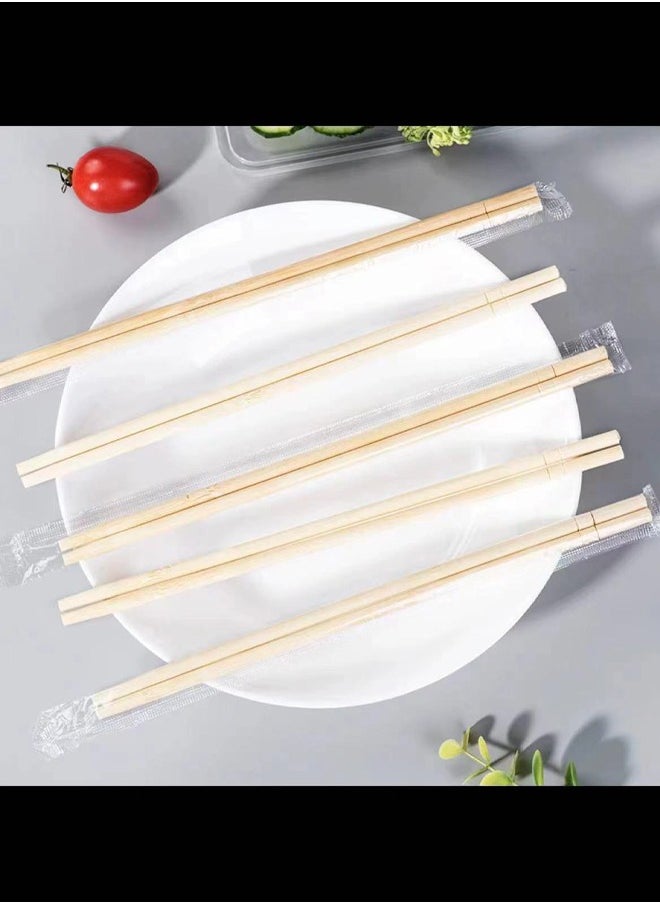 WooFree - Individually Wrapped Disposable Bamboo Chopsticks 20cm Pack Of 50 - Image 1