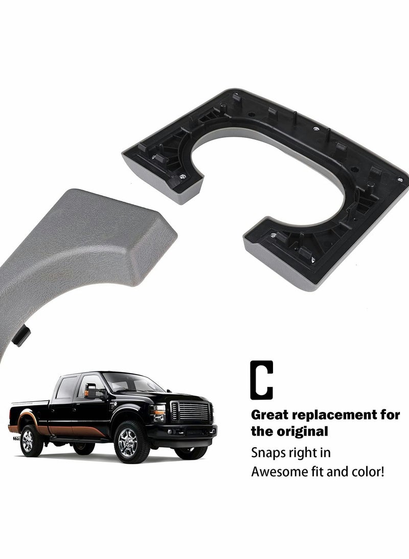 SYOSI Cup Holder Insert for Ford F150 Cup Holder Pad Replacement 2004-2014, Bench Seat Center Console Drink Bottle Holder Adapter Cover (Light Grey) - Image 4