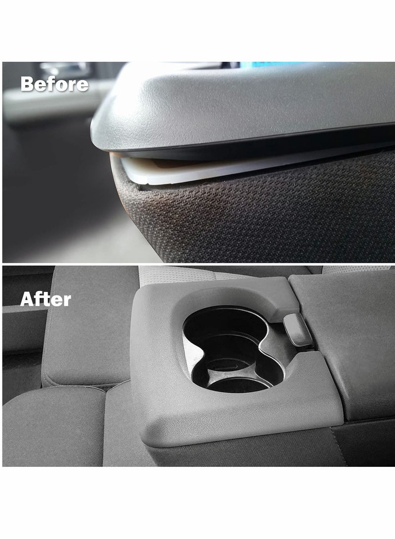 SYOSI Cup Holder Insert for Ford F150 Cup Holder Pad Replacement 2004-2014, Bench Seat Center Console Drink Bottle Holder Adapter Cover (Light Grey) - Image 2