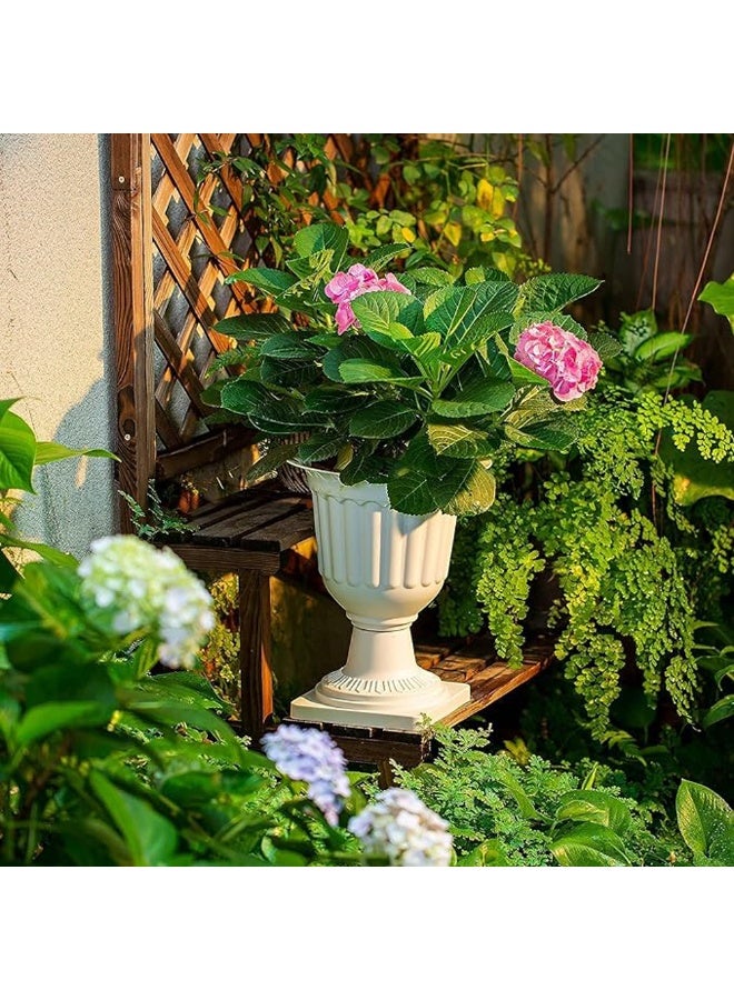 HOME TASTE وعاء زراعة نباتات الزهور البلاستيكي من هومتيست - أواني حديقة زخرفية للزهور - حاويات زراعة زخرفية حديثة (كبيرة) - Image 4