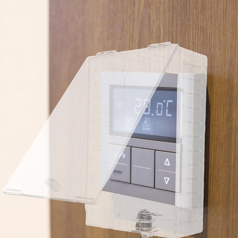 Uonlytech Thermostat Lock Box with Key, Thermostat Guard Cover, Weatherproof Wall-mounted Protective Lockable Box for Outdoor Hvac Control - Image 4