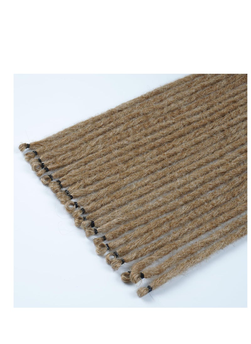 Synthetic Dreadlock Extensions, 24'' Thin 0.6cm Long Synthetic Crochet Dreads Extensions, 10 Strands Single Ended Dreadlock Extensions, Hair Dreads Extensions Light Brown to Blonde