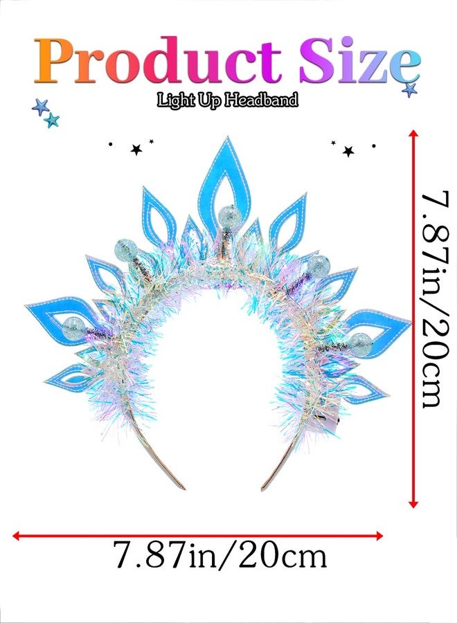 Urieo Christmas Light Up Headband LED Halo Headbands Holiday Hair Accessories for Women - Image 5