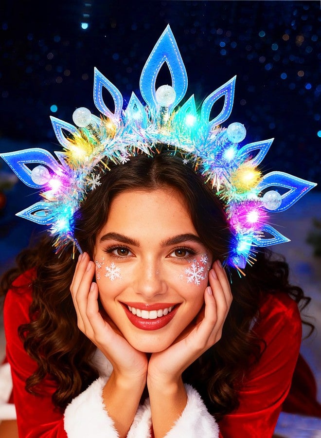 Urieo Christmas Light Up Headband LED Halo Headbands Holiday Hair Accessories for Women - Image 4