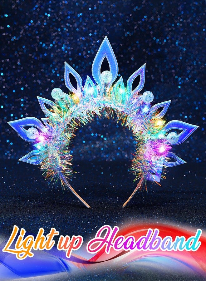 Urieo Christmas Light Up Headband LED Halo Headbands Holiday Hair Accessories for Women - Image 3