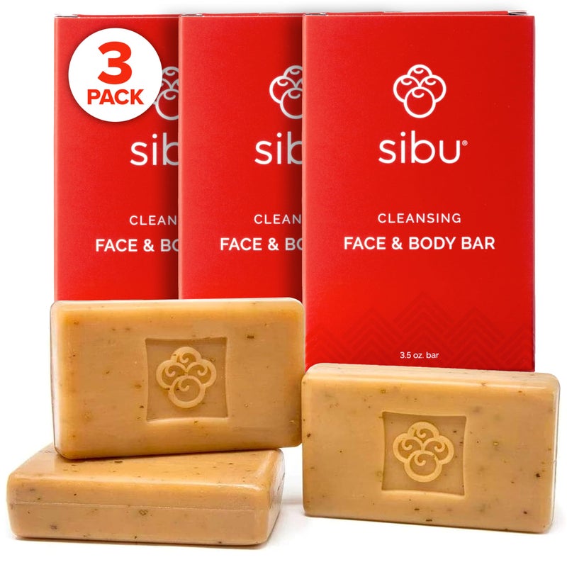 sibu Sea Buckthorn Soap Cleansing Face  Body Bar with Citrus Scent 3Pack  Moisturizes Skin Reduces Redness and Blemishes and Calms Sensitive Skin