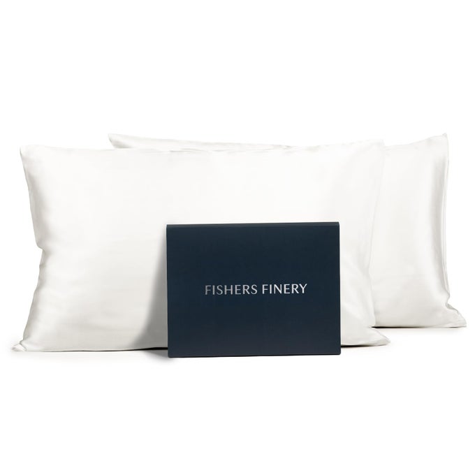 25MM 100 PURE MULBERRY SILK PILLOWCASE SET GOOD HOUSEKEEPING WINNER WHITE KING 2 PACK