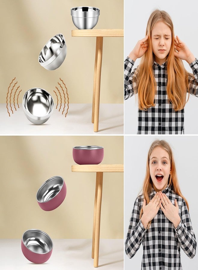 ShineMe Stainless Steel Bowls for Kids, 4 pack Toddler Bowls with Removable Colorful Silicone Sleeve, Unbreakable Baby Bowls for Soup, Cereal, Yogurt, Snacks... - Image 4