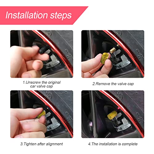 YALOK 12 PCS Car Tire Valve Stem Caps, Airtight Caps/Covers, Universal for Cars, Bicycles, Motorcycles, SUVS, Car Accessories for Men Women (Orange) - Image 4