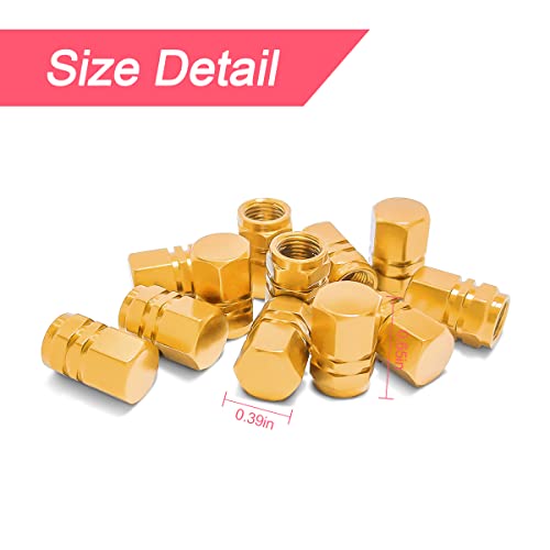 YALOK 12 PCS Car Tire Valve Stem Caps, Airtight Caps/Covers, Universal for Cars, Bicycles, Motorcycles, SUVS, Car Accessories for Men Women (Orange) - Image 2