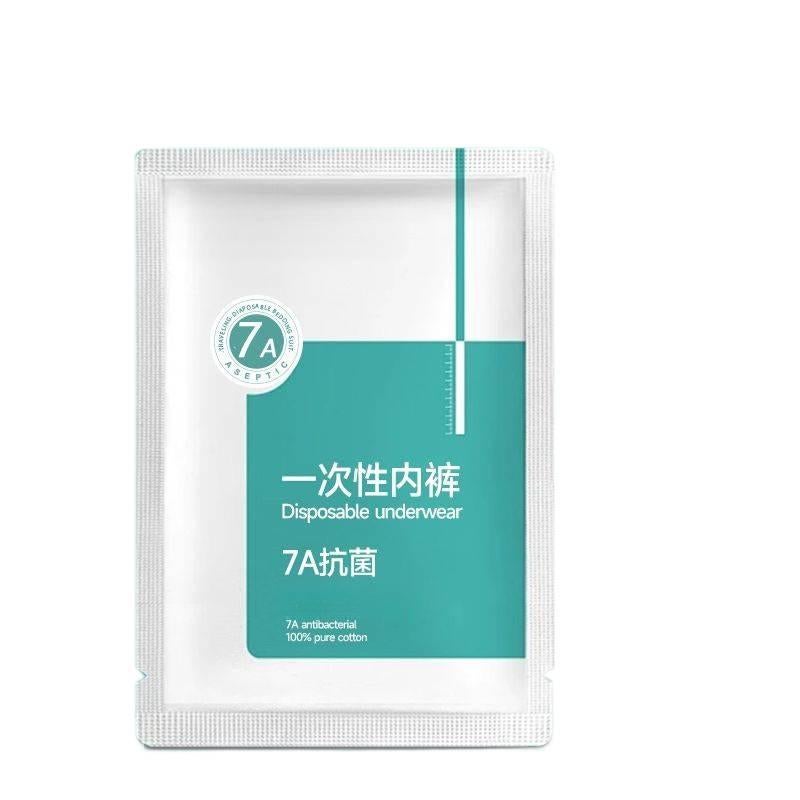 9 Pack Disposable Underwear Women No wash Sterile Travel Cotton Size M for Tabletop Use - Image 1