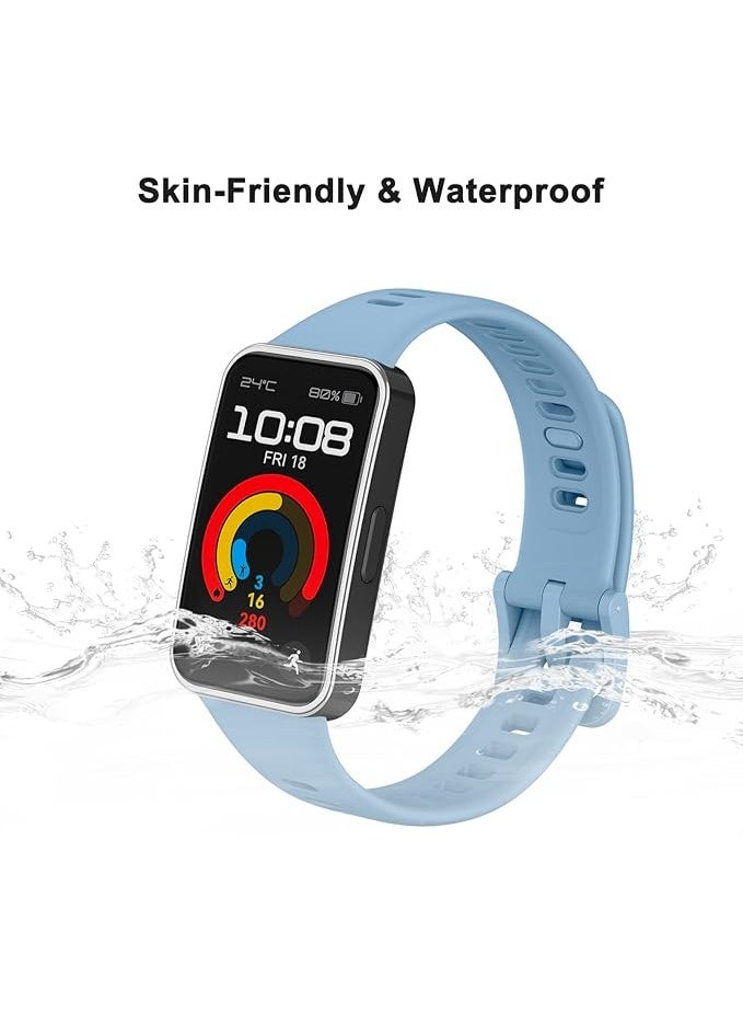 Compatible with Honor Band 10 Silicone Strap Waterproof Breathable Sport Band 10 Strap for Women Men. - Image 2