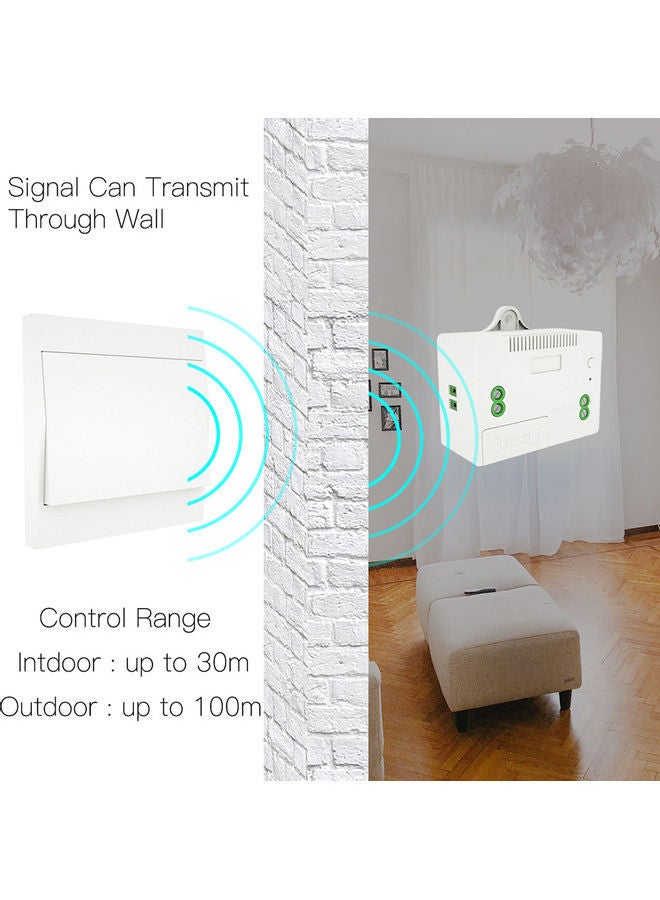 NIBEMINENT Wireless Light Switch and Receiver Kit White  - Image 4