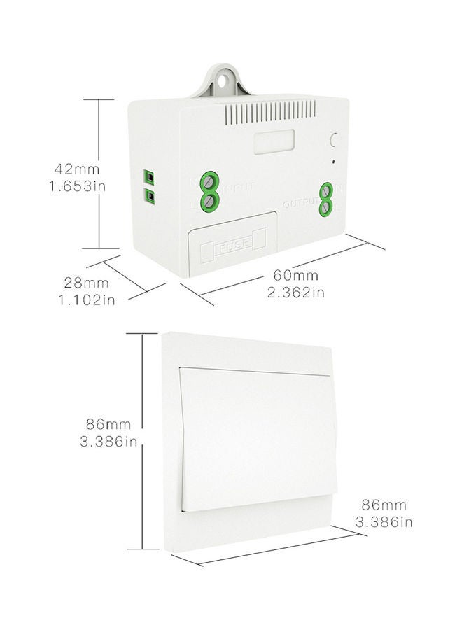NIBEMINENT Wireless Light Switch and Receiver Kit White  - Image 5
