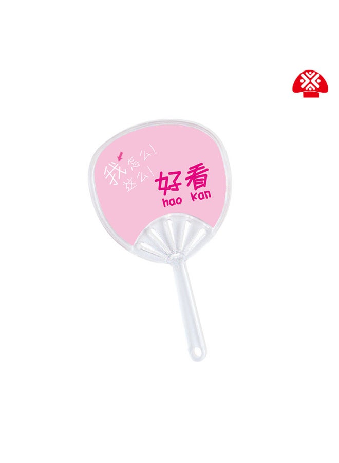 Loquat 1:12 Dollhouse Dollhouse Scene Props Plastic Fan OB11 GSC Miniature Mini Food Play Fan-Color:12 Points Transparent Powder - Image 1