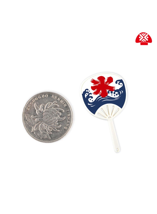 Loquat 1:12 Dollhouse Dollhouse Scene Props Plastic Fan OB11 GSC Miniature Mini Food Play Fan-Color:12 Points Transparent Powder - Image 5