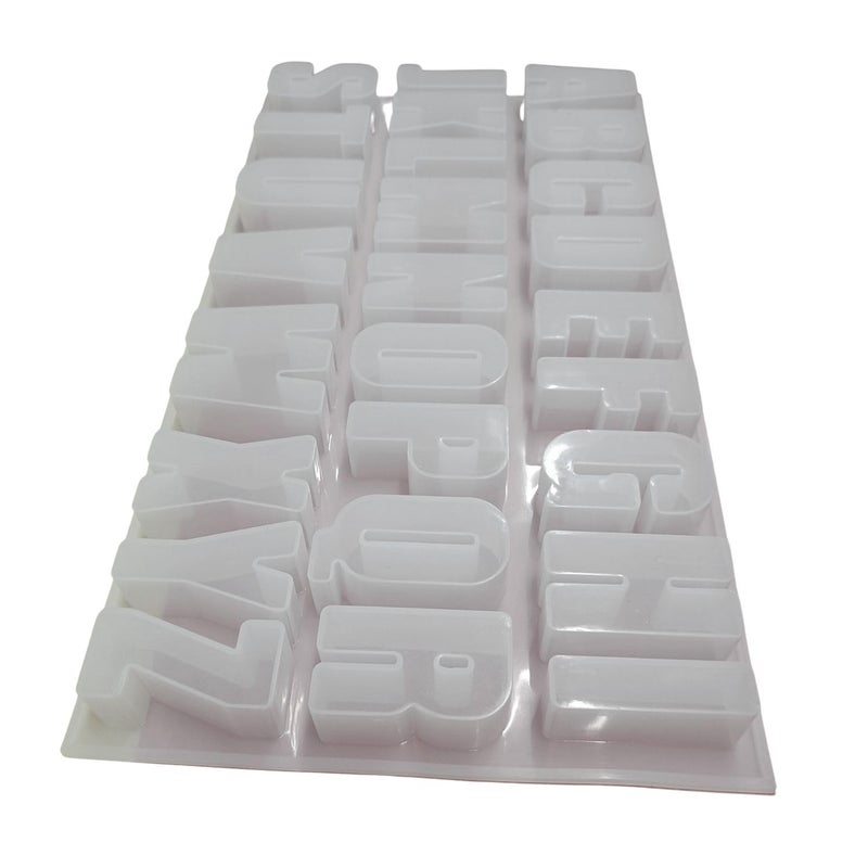 SNOOGG Extra Large 25 mm deep Alphabet Molds of 26 English Letter with 14 x 8 inch with Hole + Small ABCD Size 8x8 inch. for Your Resin Art, DIY, Home Décor, Festive & Customize Project - Image 5