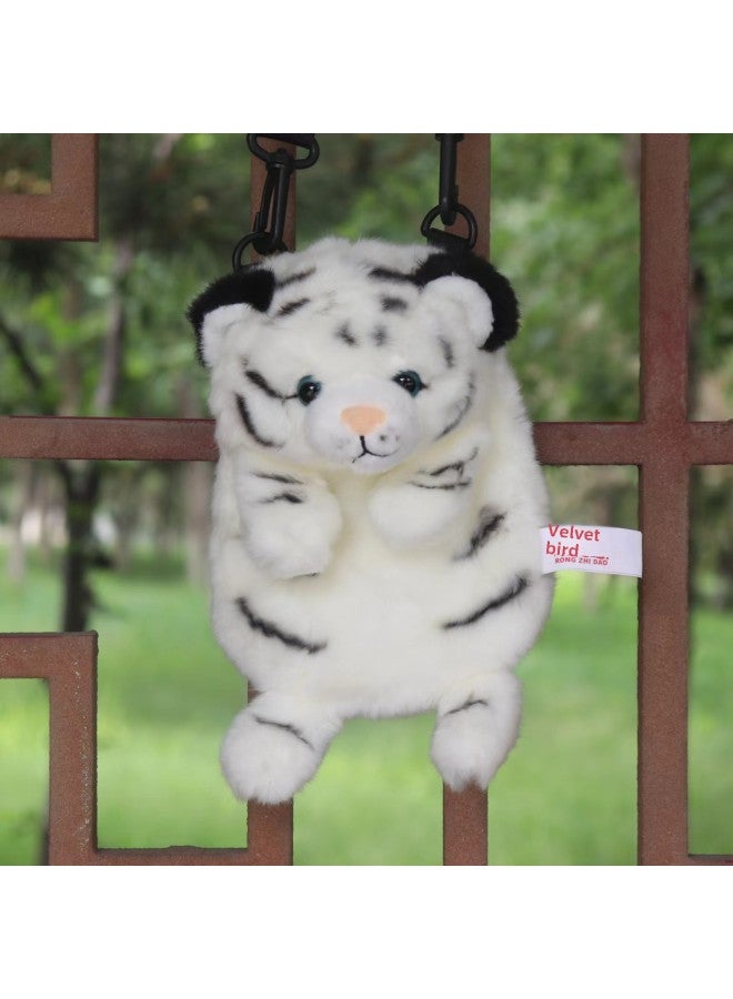 Imitation Tiger Crossbody Bag Panda Bag Plush Backpack Tiger Messenger Bag Children Plush Toys Wholesale-Specifications:25cm-Colors:Yellow Tiger Bag  - Image 4