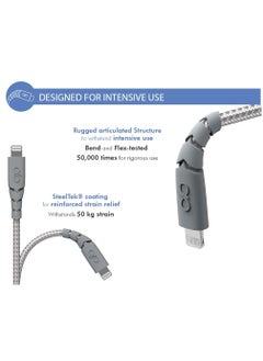 FORCE Force Power USB C to Lightning Ultra Reinforced Cable 1.2M Lifetime Warranty Gray  - Image 3