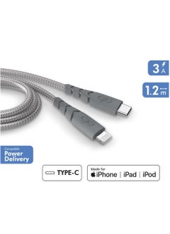 FORCE Force Power USB C to Lightning Ultra Reinforced Cable 1.2M Lifetime Warranty Gray  - Image 5