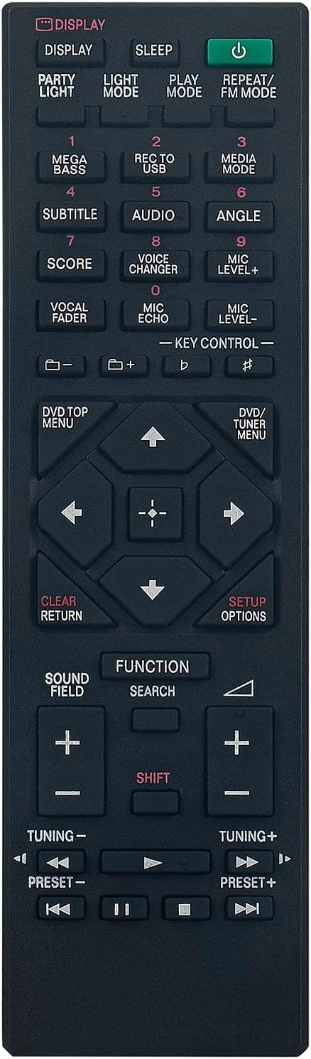 Neuronmart® RMT-AM420U RMTAM420U Remote Control Fit for Sony Audio Stereo System MHC-V21D MHC-V41D MHC-V71D MHC-V42D MHC-V72D HCD-M60D HCD-M80D MHC-M60D MHC-M80D MHC-V82D MHCV82D MHC-V77DW MHC-V81D - Image 1