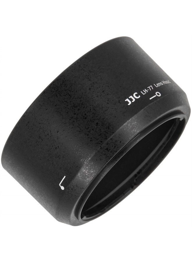 JJC LH-77 Dedicated Lens Hood for Nikon AF-P DX NIKKOR 70-300mm f/4.5-6.3G ED VR, Nikon AF-P DX NIKKOR 70-300mm f/4.5-6.3G ED Lens, Replaces Nikon HB-77 Lens Hood, Black - Image 1