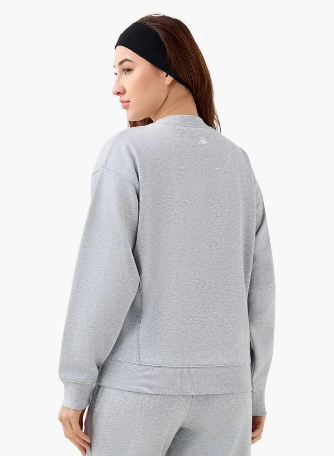 Kappa GREY Kappa Women Logo Print Sweatshirt for Women | Best Price UAE