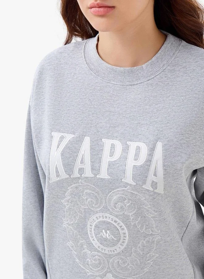 Kappa GREY Kappa Women Logo Print Sweatshirt for Women | Best Price UAE