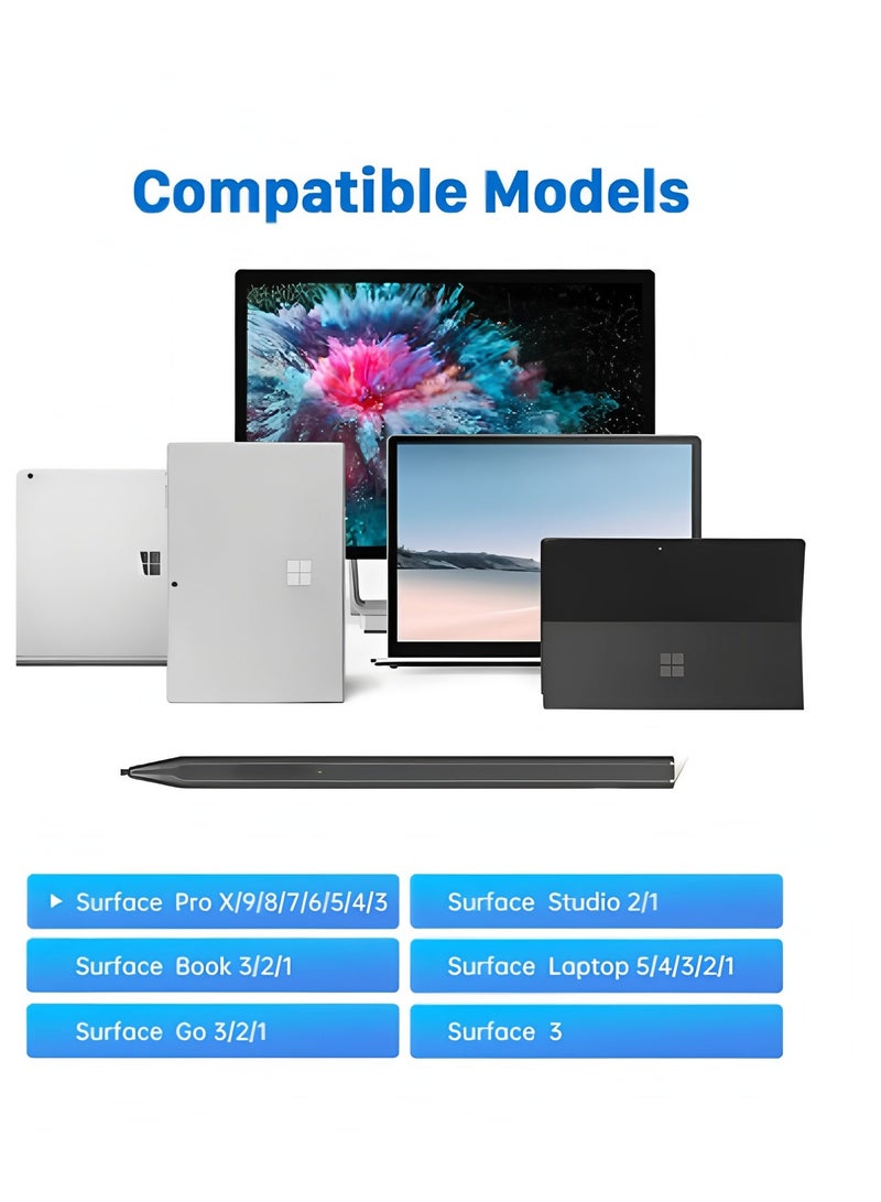 Flyview 4090 Levels Stylus Pen for Microsoft Surface 3/4/5/6/7/8/9/Pro X, Surface Laptop 1/2/3/4/5, Surface Book 1/2/3, Surface Go 1/2/3, Surface Studio1/2 Black - Image 3