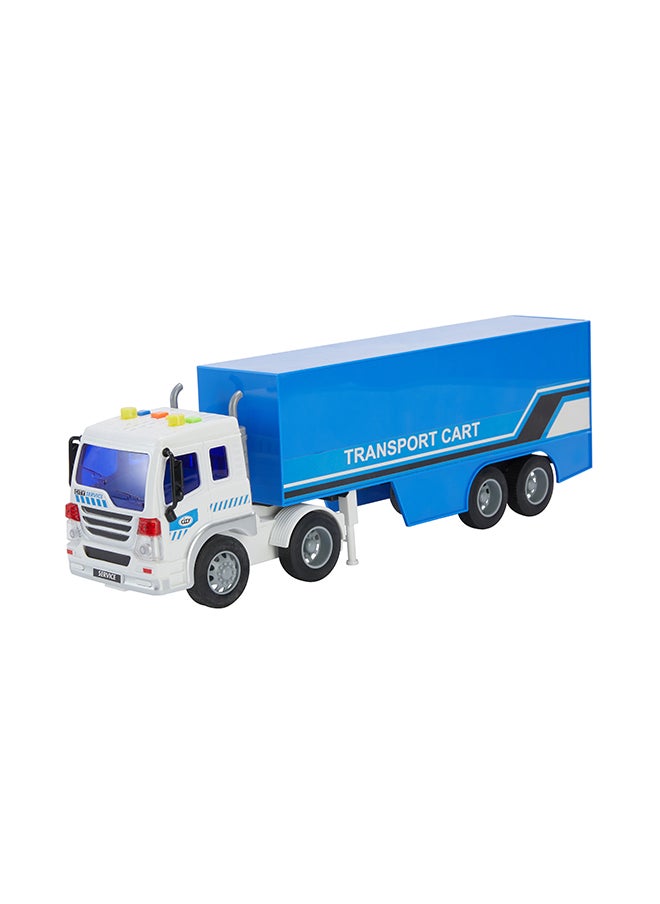 Galaxy 1:16 Tractor with Container | Light & Sound Function | Interactive Play | Durable Toy Vehicle