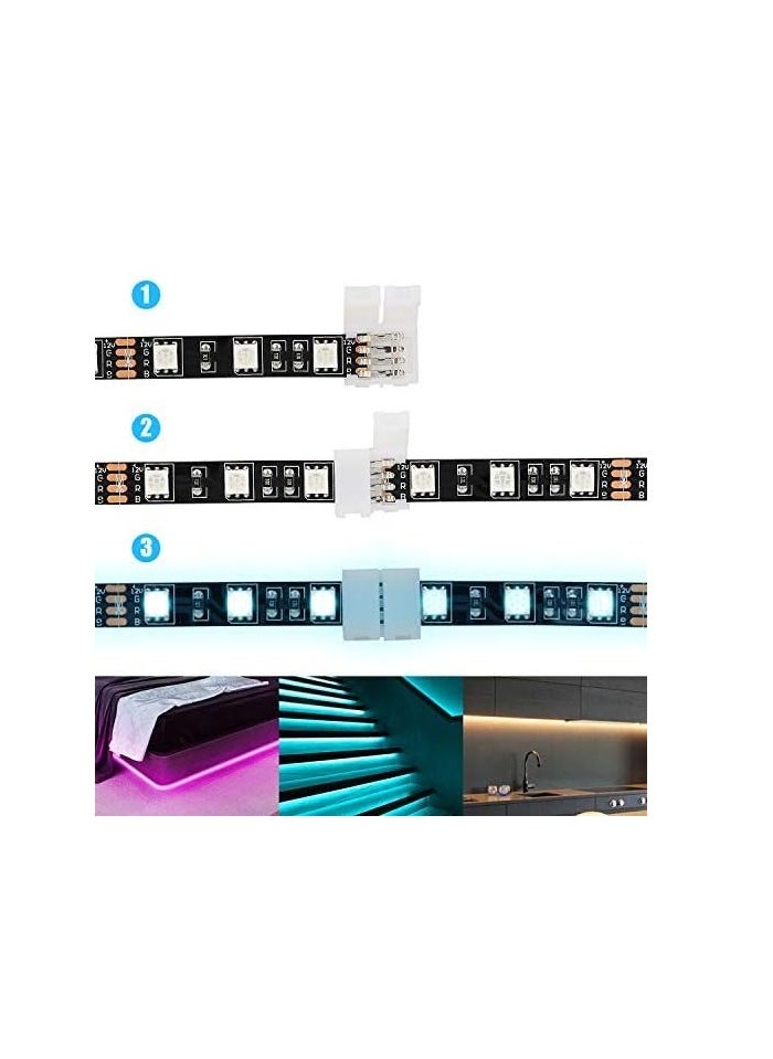 Generic 10pcs 4 Pin RGB LED Strip Connector Extension Wire Solderless Gapless 100cm Wire for 5050 SMD Strip Multicolor 4Winhsen  - Image 5