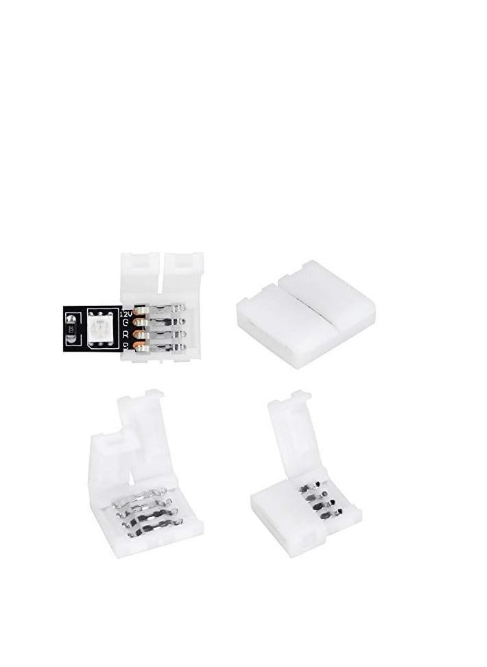 Generic 10pcs 4 Pin RGB LED Strip Connector Extension Wire Solderless Gapless 100cm Wire for 5050 SMD Strip Multicolor 4Winhsen  - Image 1