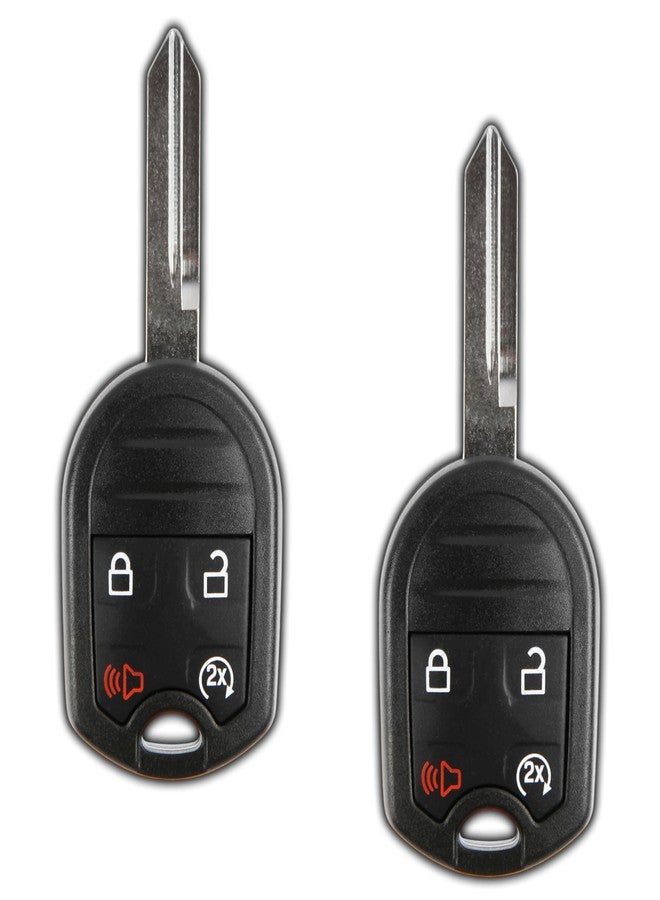 KeylessOption 2X KeylessOption Key Fob for 2009 2010 2011 2012 2013 2014 2015 2016 2017 2018 Ford F-150 F-250 F-350 Explorer Lincoln Navigator MKX Remote, 4-Button CWTWB1U793, Programming Guide Included - Image 1