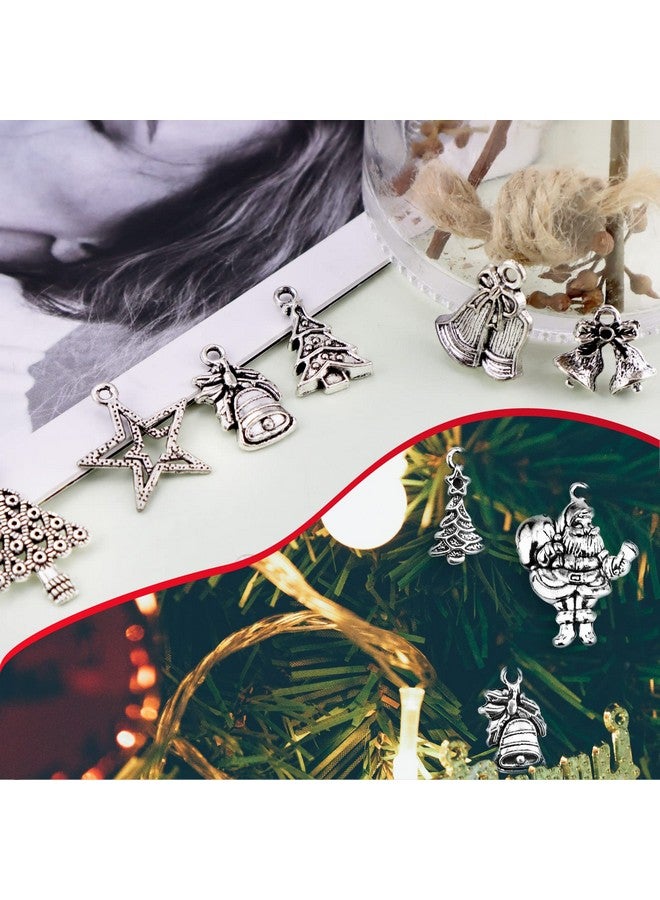 جيالي سحر عيد الميلاد بالجملة السائبة الكثير عيد الميلاد سحر مختلط المعلقات المعدنية الفضية التبتية لتقوم بها بنفسك لصنع المجوهرات وصياغة عيد الميلاد الحلي - Image 5