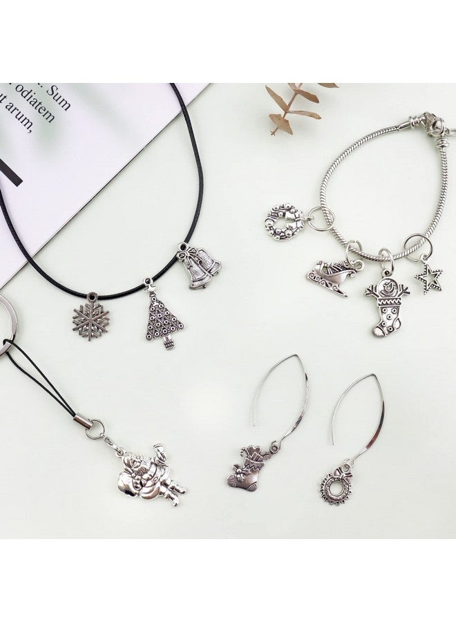 جيالي سحر عيد الميلاد بالجملة السائبة الكثير عيد الميلاد سحر مختلط المعلقات المعدنية الفضية التبتية لتقوم بها بنفسك لصنع المجوهرات وصياغة عيد الميلاد الحلي - Image 4