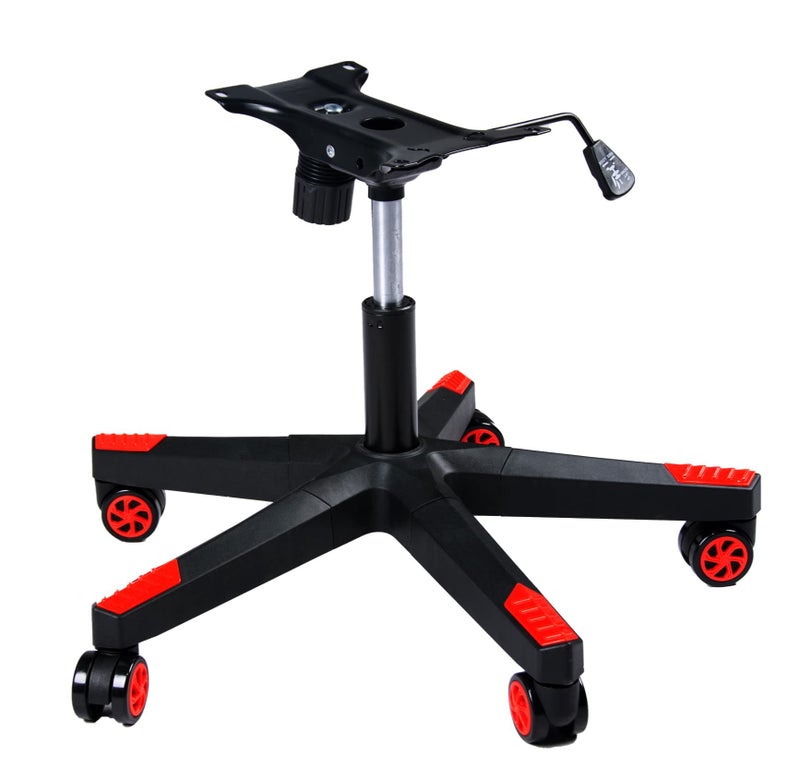 كرسي مكتب ألعاب فريسي 28 بوصة بديل قاعدة نايلون دوار مع قاعدة سفلية وعمود 5 عجلات