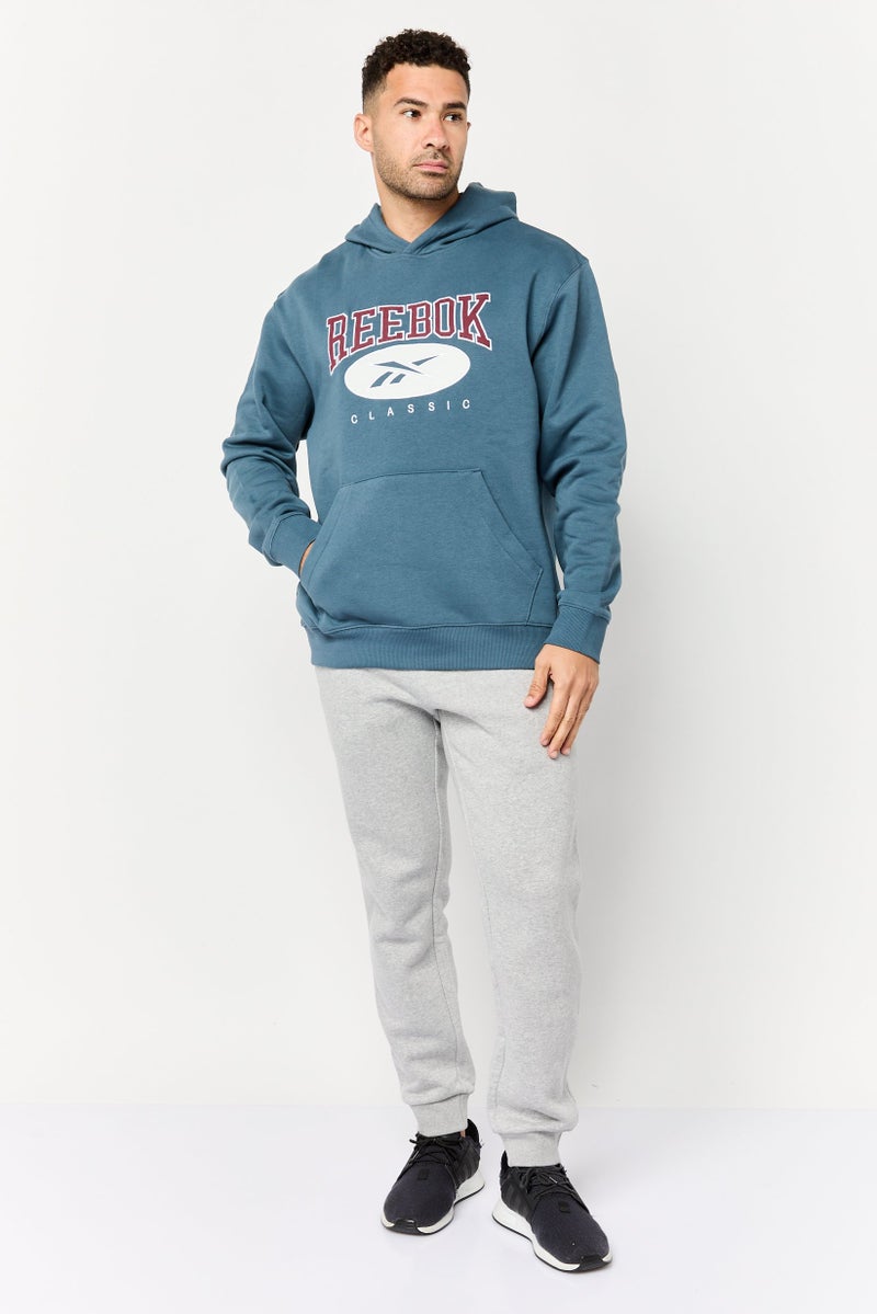 Reebok Men Sportswear Fit Long Sleeves Outdoor Sweatshirt, Blue - Image 4
