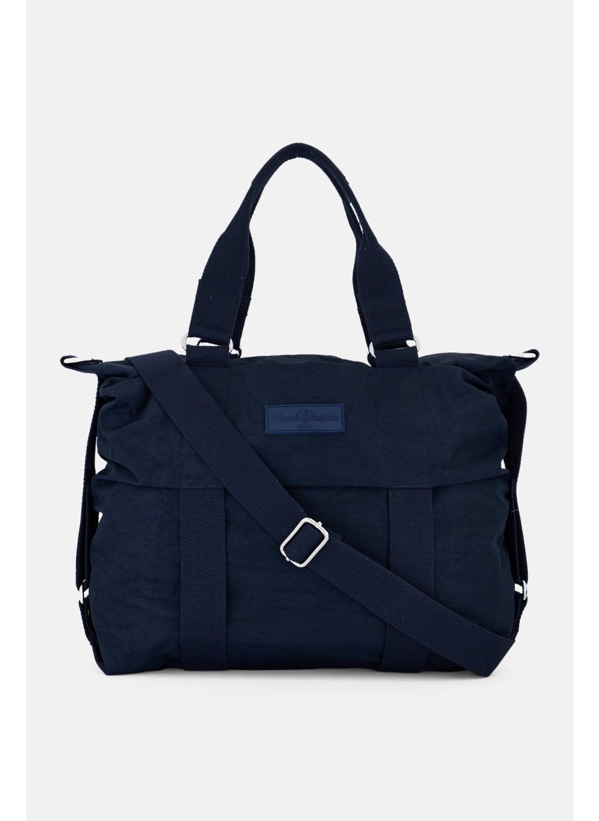 I Love Fashion Women Brand Logo Handbag, Navy  - Image 1