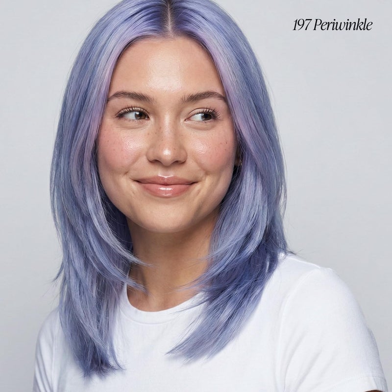 Adore Semi Permanent Hair Color (197 Periwinkle) | Vegan & Cruelty-Free Blue Hair Dye | No Ammonia, No Peroxide, No Alcohol | 4 Fl Oz - Image 2