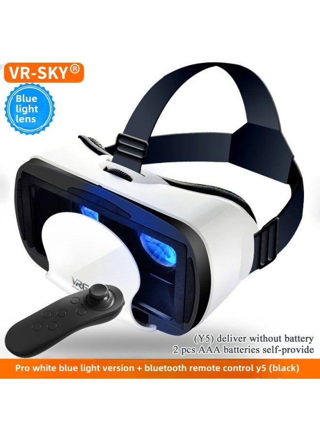 Strict Selection Of Vrgpro Blu-ray Version Of 3d Glasses Yuan Universe Mobile Phone Virtual Reality Helmet Vr Glasses-Color:Pro Blu-ray Vr White + Y5 Black  - Image 1