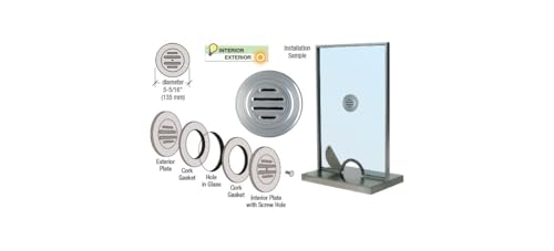 CRL Chrome Plated Brass 5-5/16" No-Draft Speak-Thru - 549 - Image 2