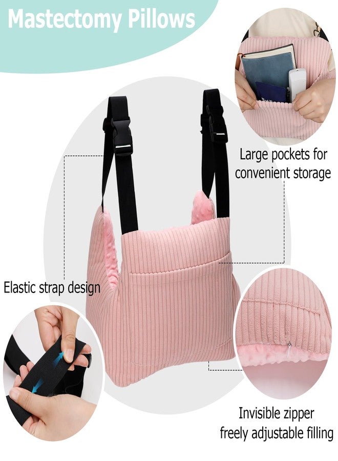 RoamReady Post Mastectomy Pillows After Hysterectomy Must Haves, Breast Reduction Mastectomy Recovery Supplies, Breast Cancer Heart Surgery Pillow Gifts for Women Help for Recovery and Rest, Pink - Image 5