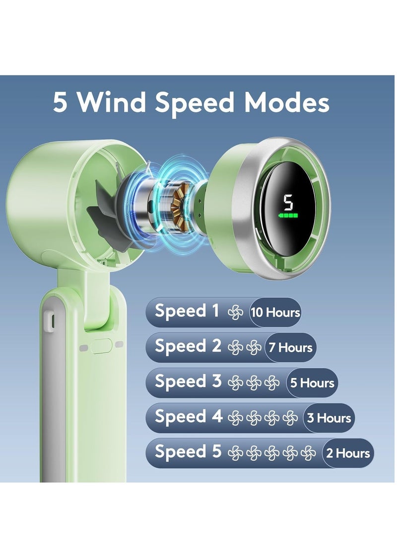 hilimse Portable Handheld Turbo Fan, 5 Gear Wind, Battery Operated, 3 IN 1 Hand Fan with Air Turbo Tech Cooling Fan for Outdoor Activities, Travel, Working - Image 3