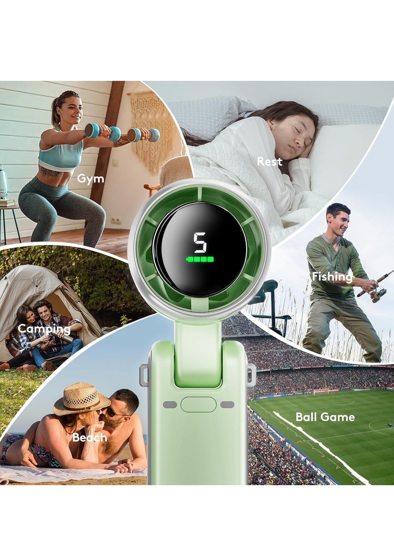 hilimse Portable Handheld Turbo Fan, 5 Gear Wind, Battery Operated, 3 IN 1 Hand Fan with Air Turbo Tech Cooling Fan for Outdoor Activities, Travel, Working - Image 5