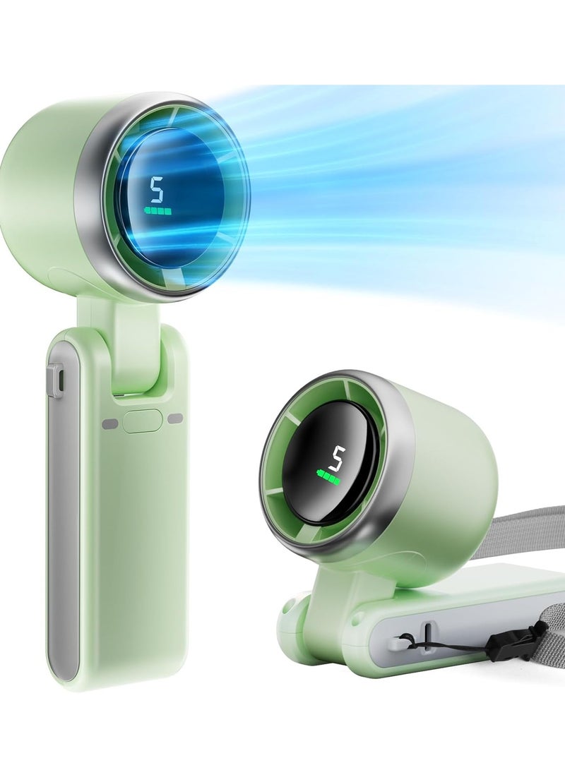 hilimse Portable Handheld Turbo Fan, 5 Gear Wind, Battery Operated, 3 IN 1 Hand Fan with Air Turbo Tech Cooling Fan for Outdoor Activities, Travel, Working - Image 1